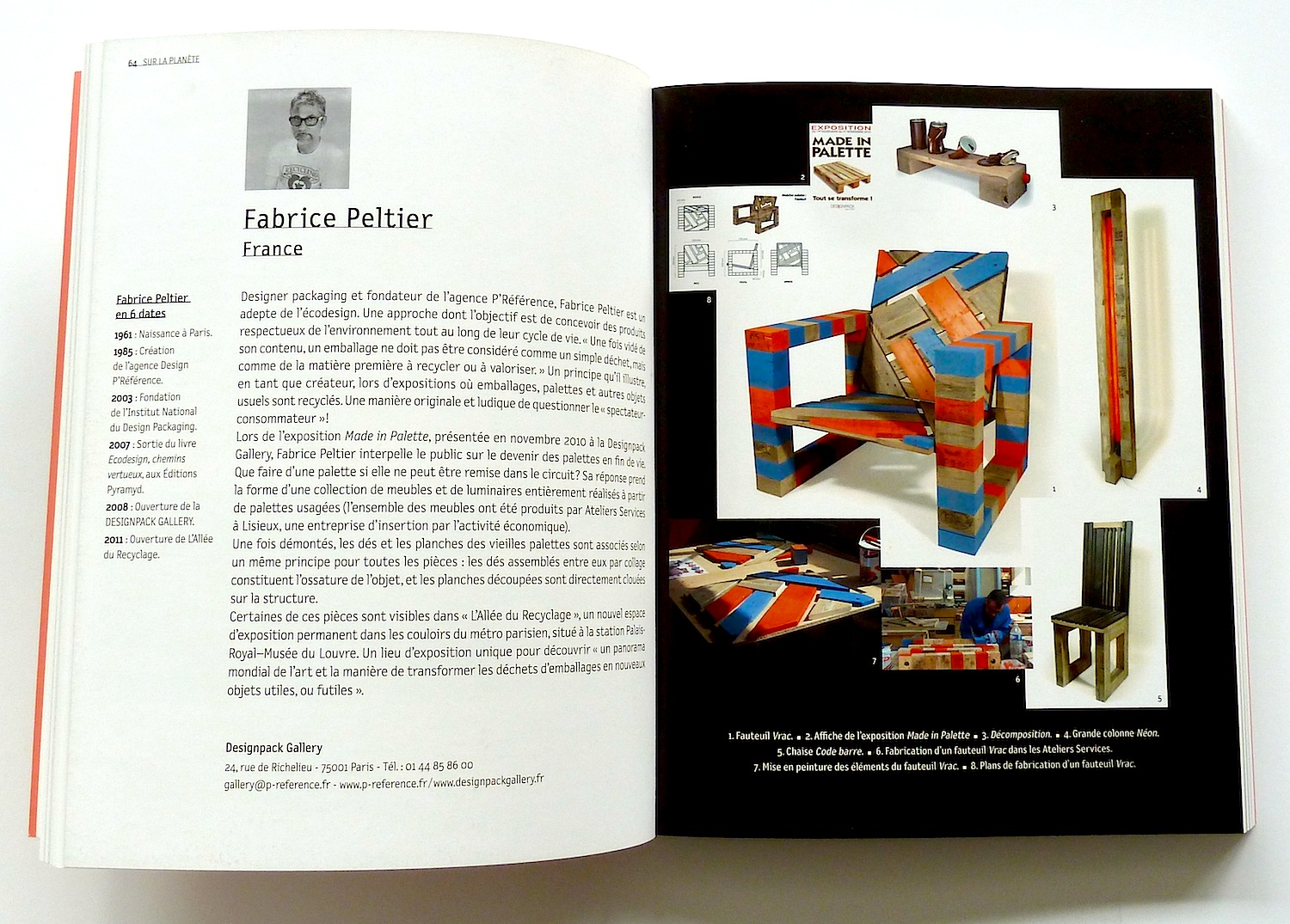 Fabrice Peltier - éco design - Meubles en palette recyclée
