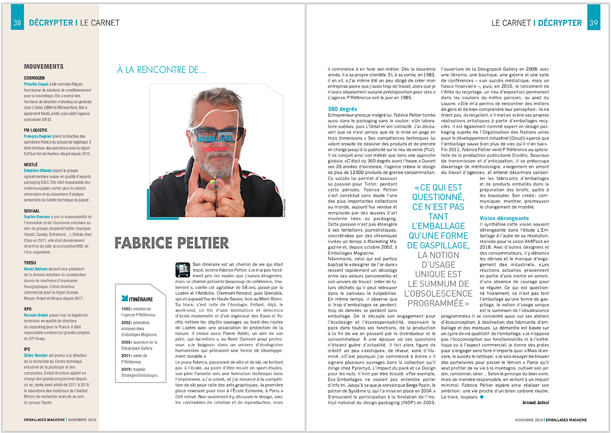 Portrait Fabrice Peltier - Emballages Magazine