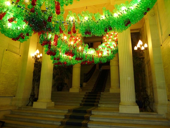 Fabrice Peltier - éco design - Lustre recyclé - Mairie Paris 4