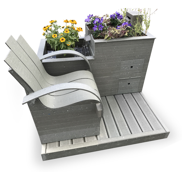 Fabrice Peltier - éco design - Mon coin jardin recyclé