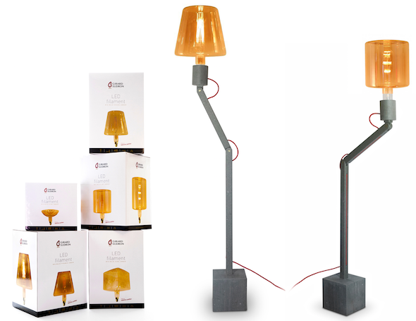 Fabrice Peltier - éco design - Ampoules géantes et luminaire recyclé
