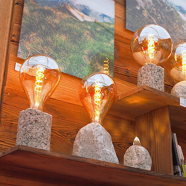 Lampes UnicDesign by Fabrice Peltier - Granit du Mont Blanc -Eco design