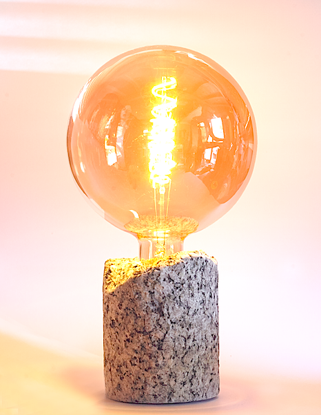 Lampes UnicDesign by Fabrice Peltier - Granit du Mont Blanc - Eco design