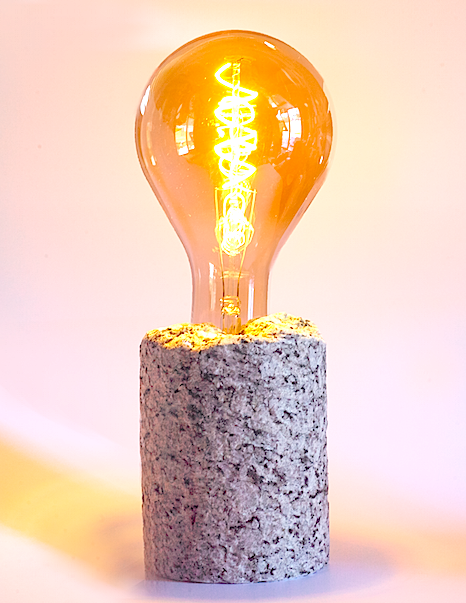 Lampes UnicDesign by Fabrice Peltier - Granit du Mont Blanc - Eco design