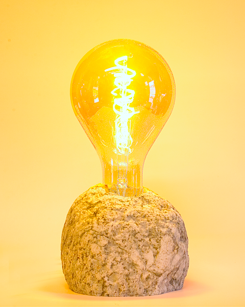 Lampes UnicDesign by Fabrice Peltier - Granit du Mont Blanc - Eco design