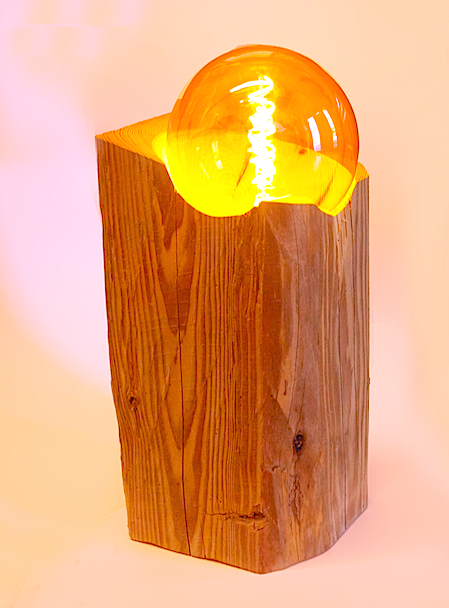 Lampes UnicDesign by Fabrice Peltier - Poutre vieux bois- Eco design