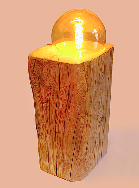 Lampes UnicDesign by Fabrice Peltier - Poutre vieux bois- Eco design
