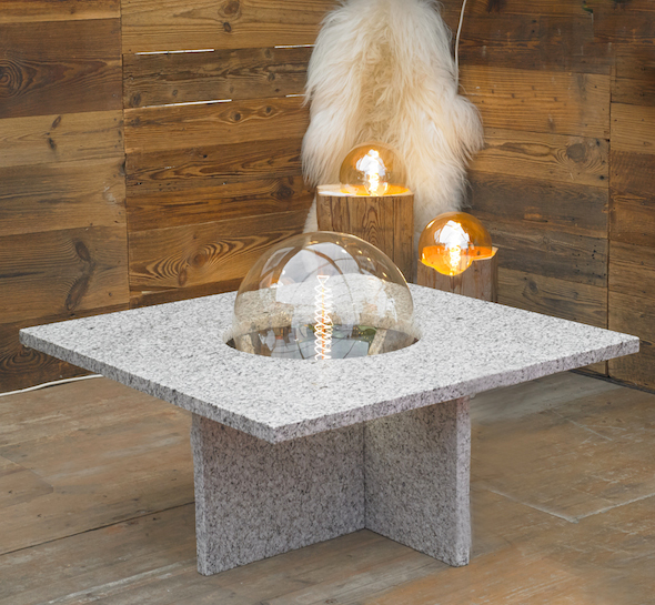 Tables UnicDesign by Fabrice Peltier - Granit du Mont Blanc - Eco design
